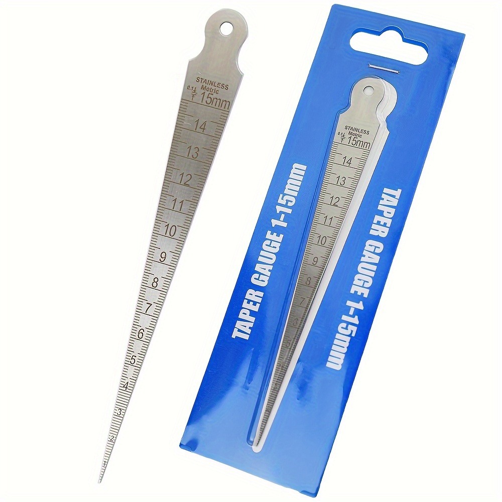 Seam Gauge Metal - 1-15mm Stainless Steel Taper Gauge, Wedge