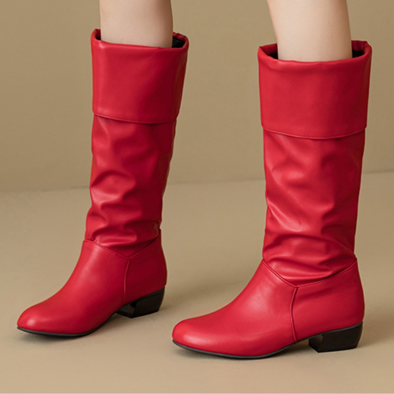 Slip on Knee High Boots Pleate – Sewing Fleece Bewertung und Preis