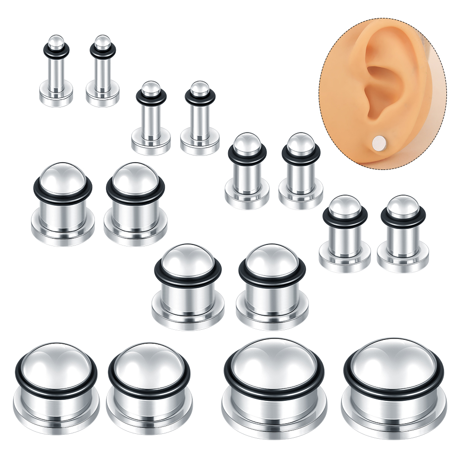 1Pair Stainless Steel Ear Tunn – Seam Gauge Metal Bewertung und Preis