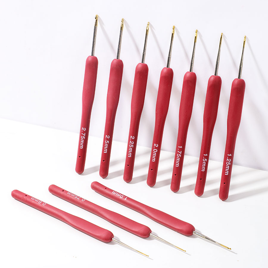 10pcs Red Crochet Set Kit Sili – Textile Sewing Kit Bewertung und Preis