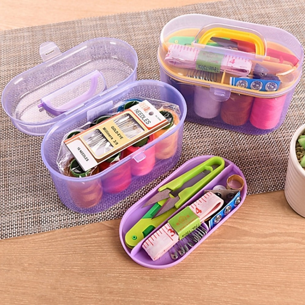 1Set Large Sewing Box Set Hous – Textile Sewing Kit Bewertung und Preis