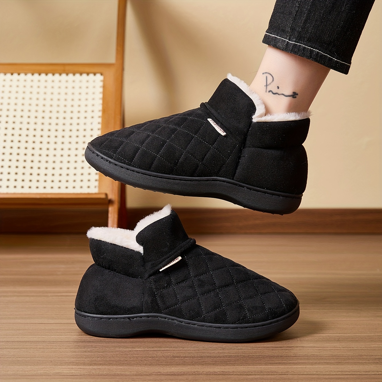 Winter Warm Plush Slippers Men – Sewing Fleece Bewertung und Preis