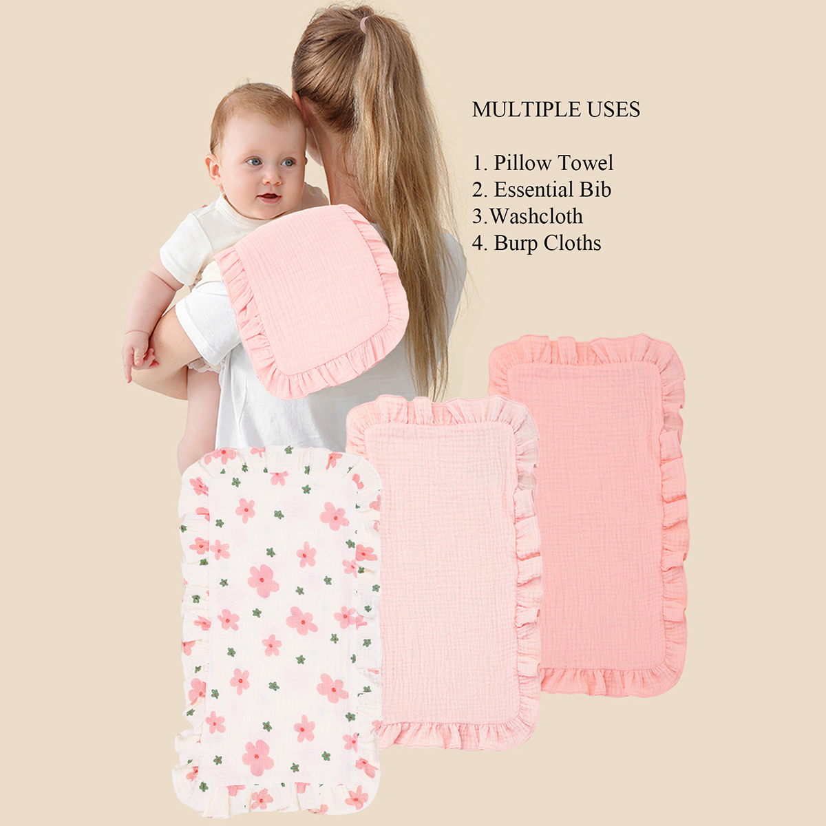 3Pcs/Set Soft Muslin Cotton Ga – Shoulder Pad Set In Bewertung und Preis