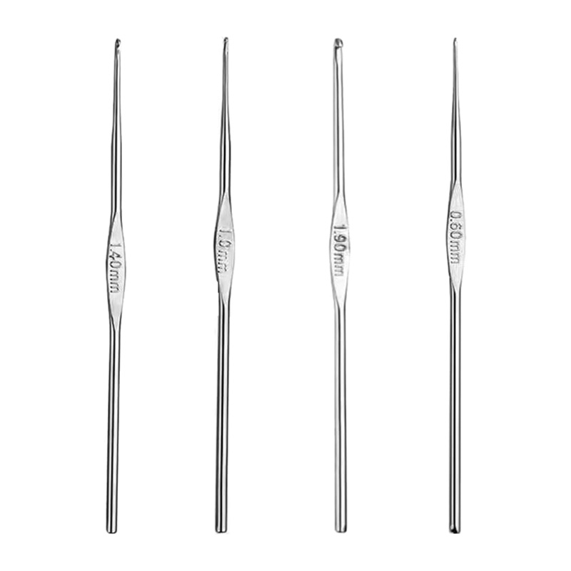 4 Pcs Stainless Steel Crochet  – Textile Sewing Kit Bewertung und Preis