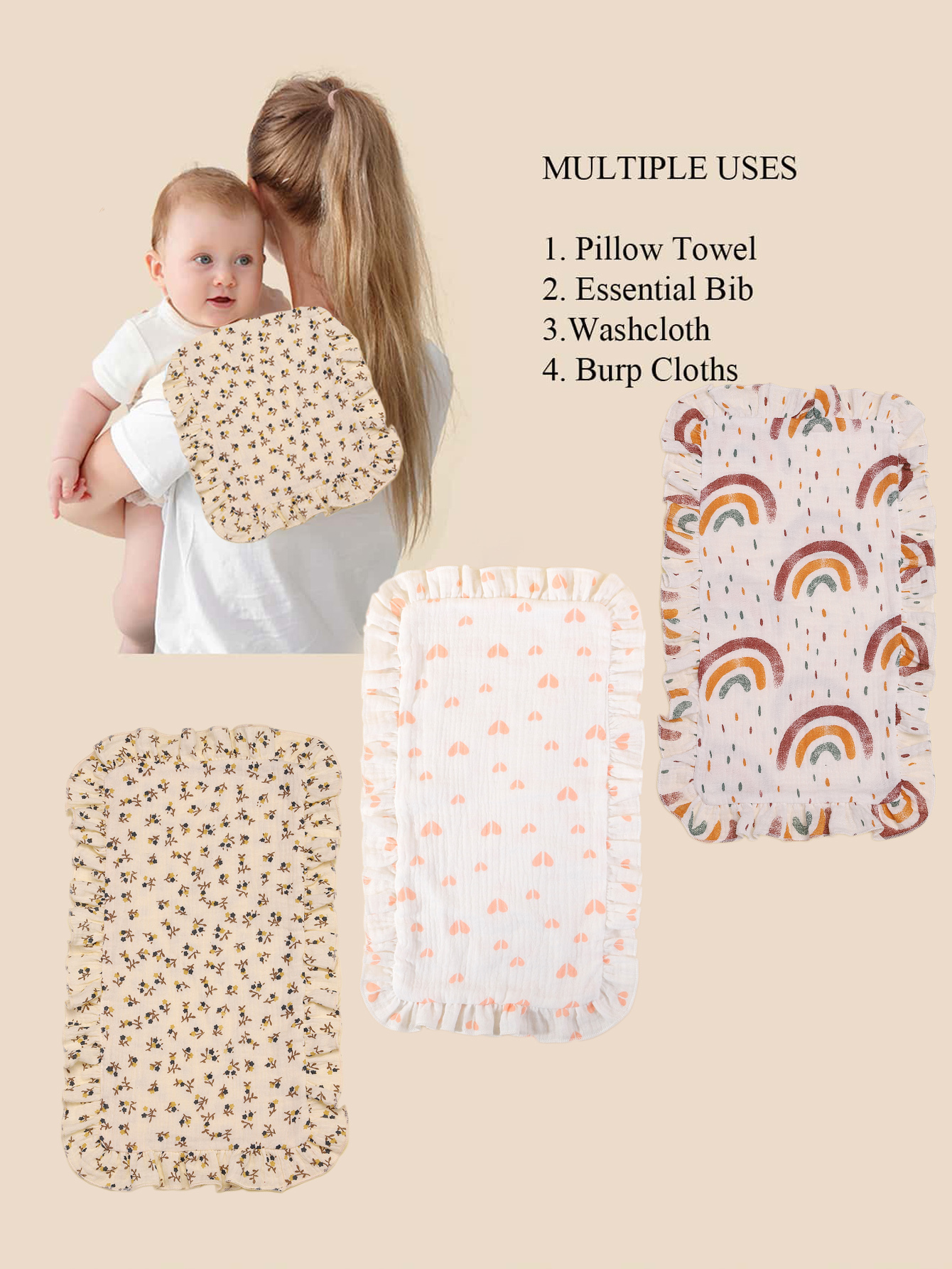 3Pcs/Set Solid And Printed Col – Shoulder Pad Set In Bewertung und Preis