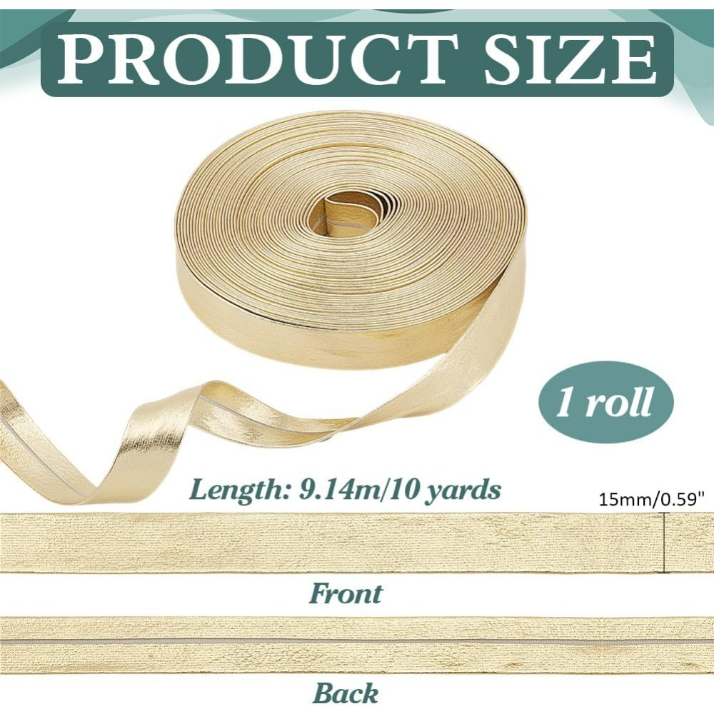 9.8 Yards Gold Leather Trim Fo – Binding Tape Bias Bewertung und Preis