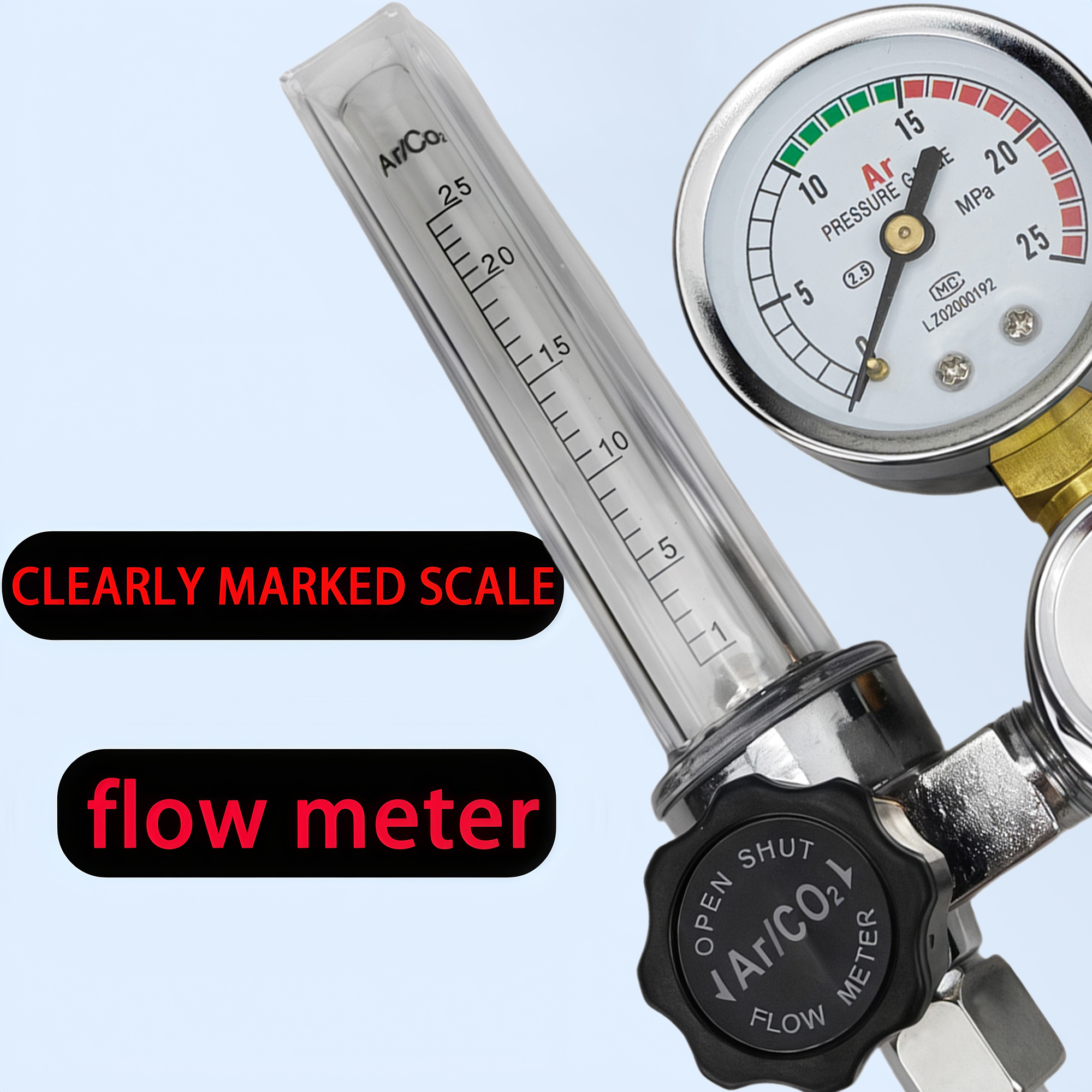NEW Argon Regulator 0-25Mpa Ar – Seam Gauge Metal Bewertung und Preis