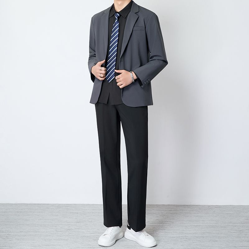 Black Suit Set for Men Spring  – Shoulder Pad Set In Bewertung und Preis