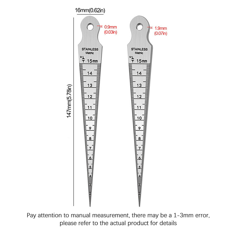 1-15mm Stainless Steel Taper G – Seam Gauge Metal Bewertung und Preis