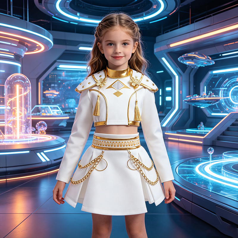 Girls White And Gold Cosplay C – Shoulder Pad Set In Bewertung und Preis