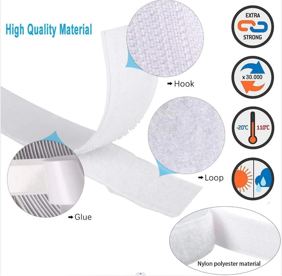 20-50mm White 1/3/5/10Meter St – Velcro Sew On Bewertung und Preis