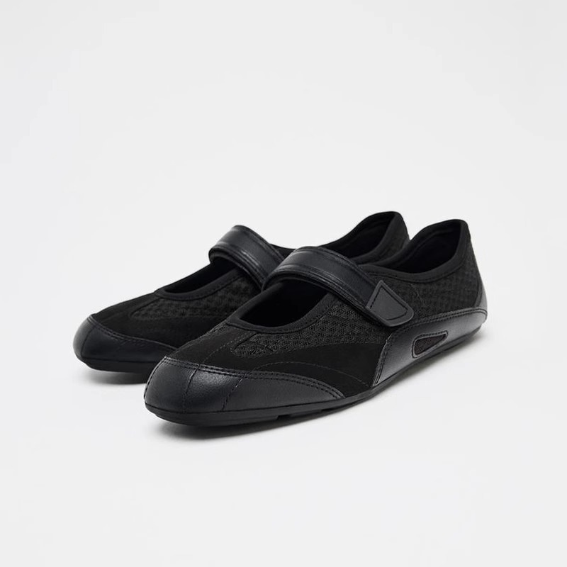 Women's Black Mesh Mary Jane F – Velcro Sew On Bewertung und Preis