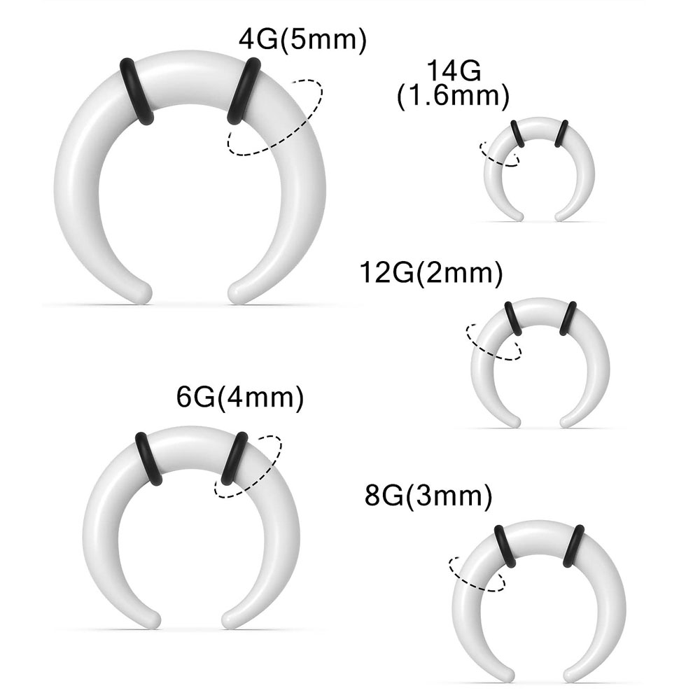 Large Septum Rings 14G 12G 8G  – Seam Gauge Metal Bewertung und Preis